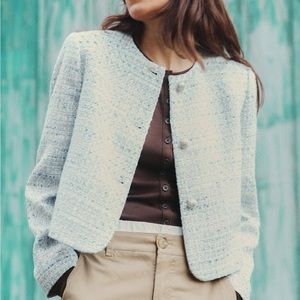 BRAND NEW Zara short textured jacket